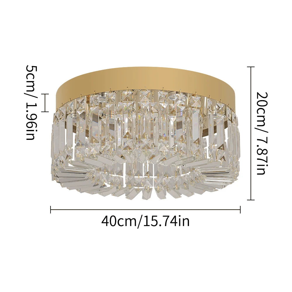 VETRULUS Crystal LED Ceiling Chandelier For Living Room Lighting