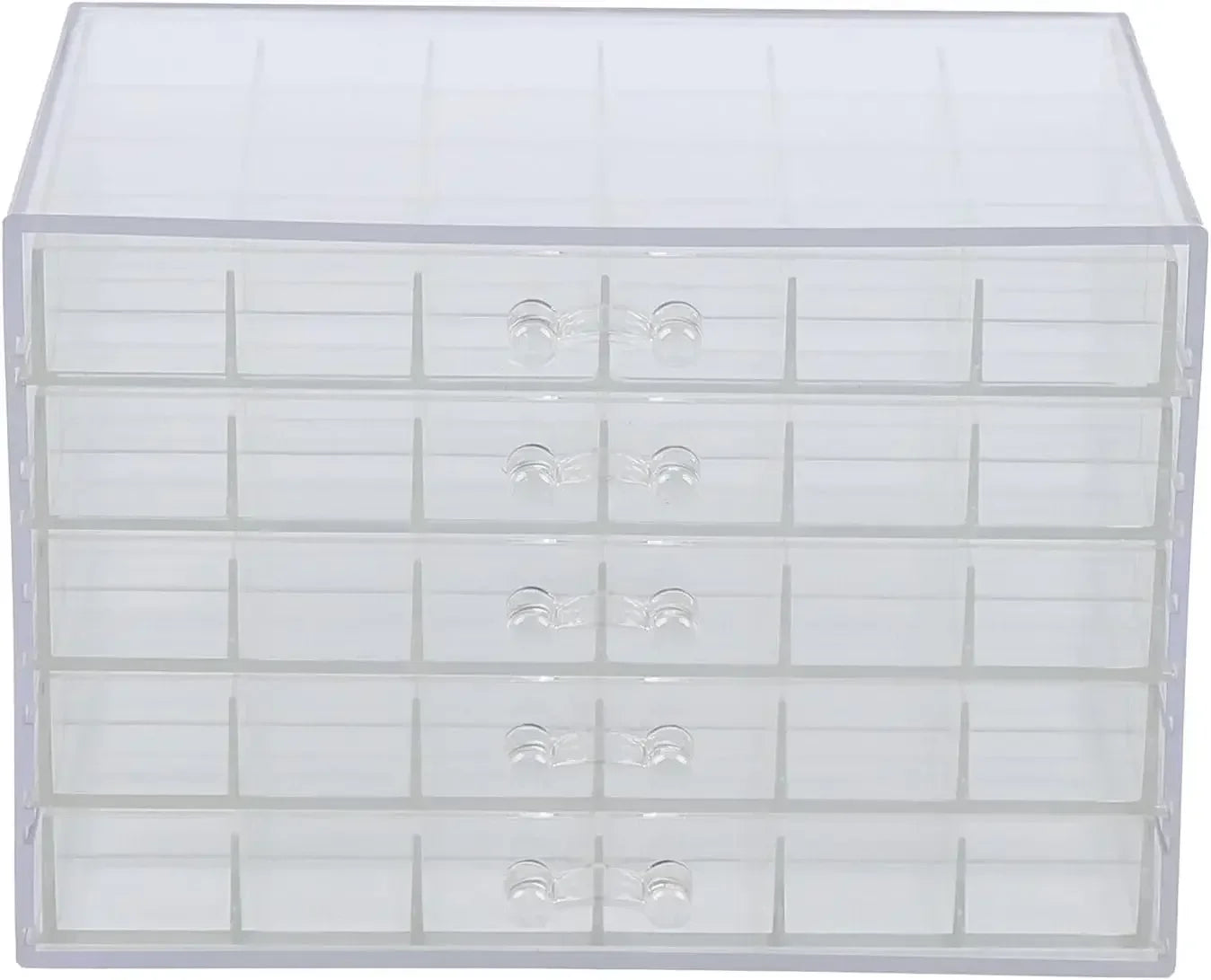 Acrylic Nail Art Organizer 120 Compartments 5 Tier Drawer Box