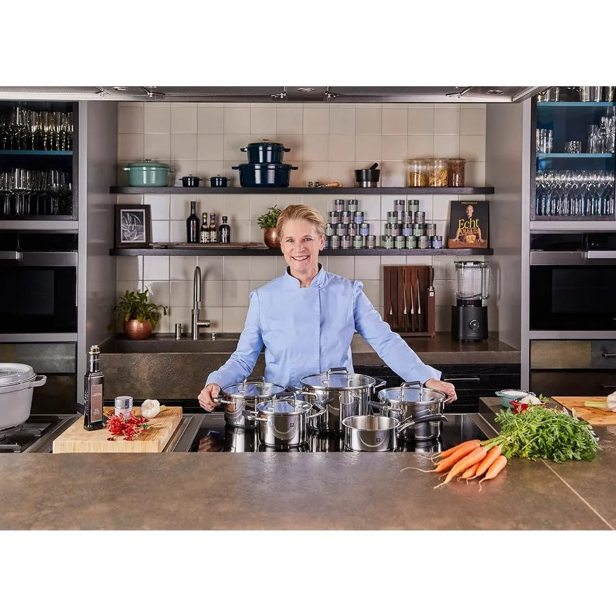 Cornelia Poletto 5-Piece Stainless Steel Saucepan Set For Induction