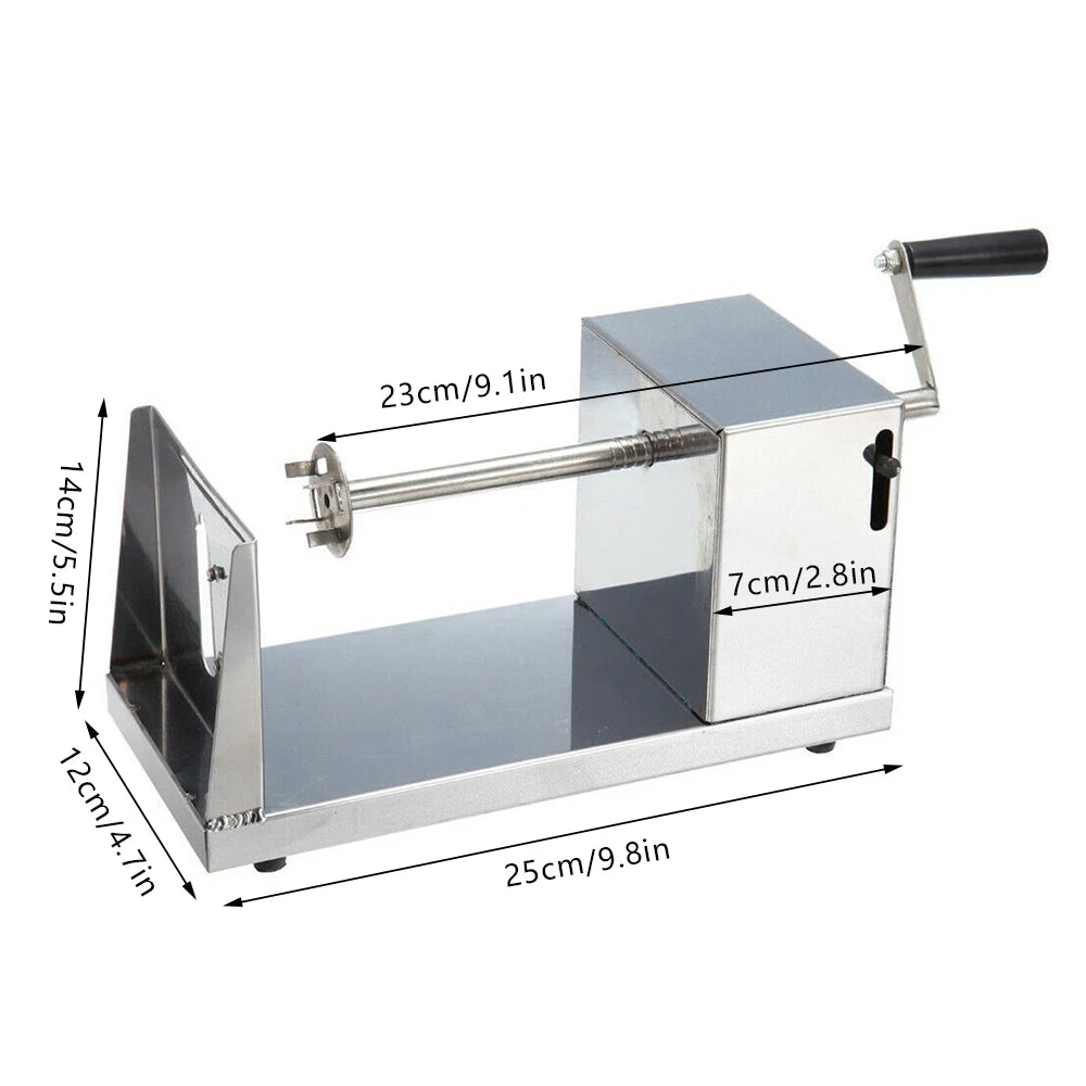 Stainless Steel Spiral Potato Chips Maker And Fruit Slice Cutter