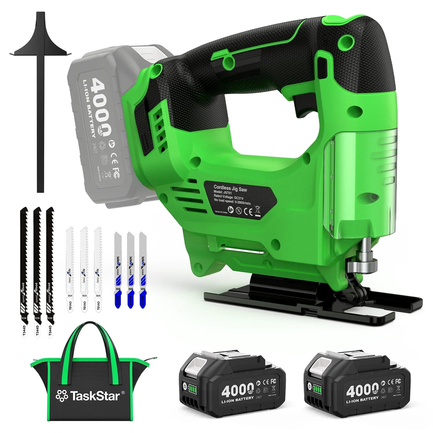 Taskstar Cordless Brushless Jig Saw And Angle Grinder Set