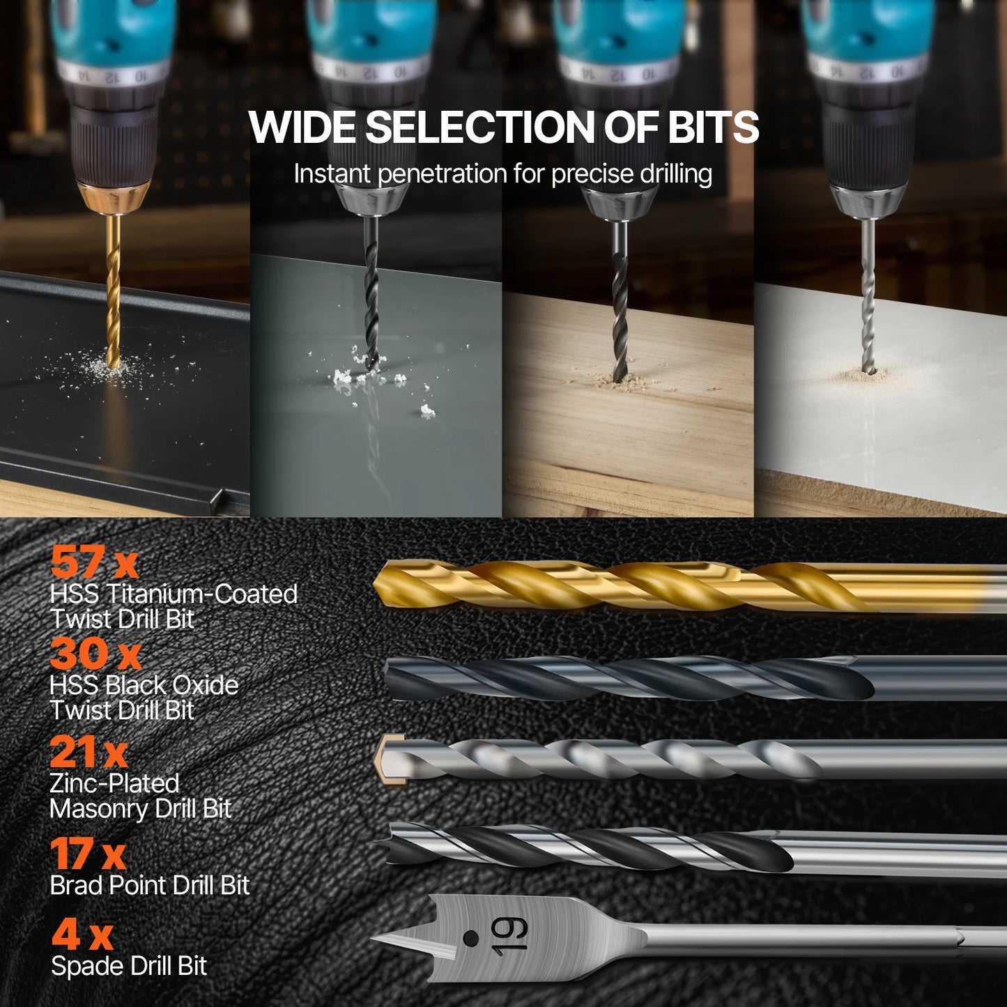 SucceBuy 70 100 101 246 318 Piece Drill Bit And Screwdriver Set