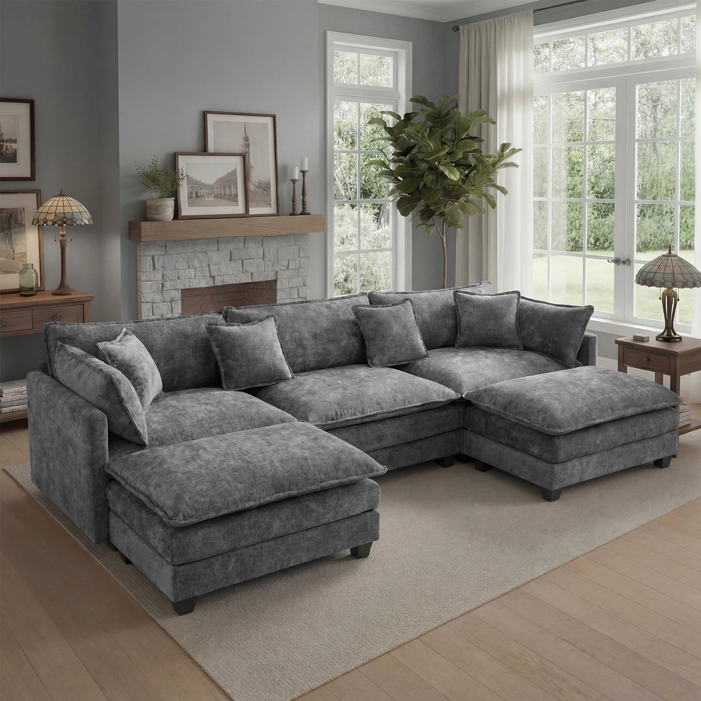 Redlife Premium Modular Sectional Sofa With Ottoman