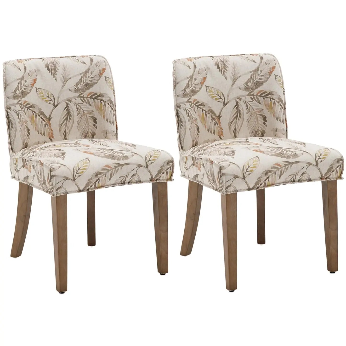 Farmhouse Dining Chairs Set Of 2 Upholstered Linen Fabric