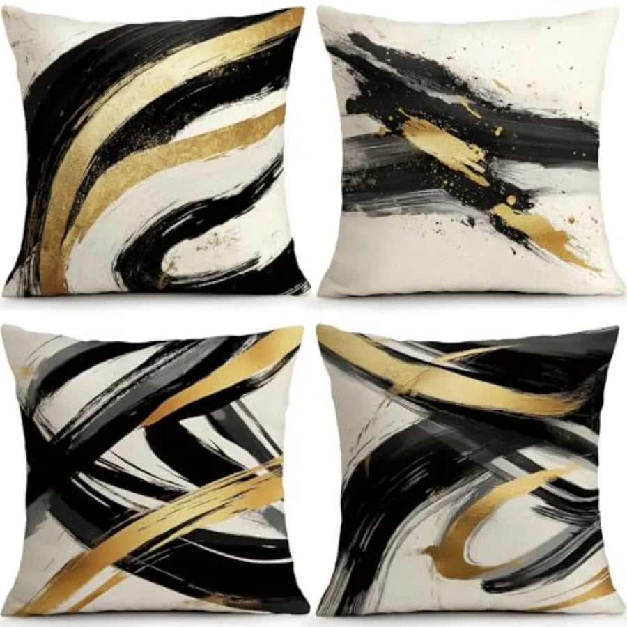 Decorative Throw Pillow Covers Set Of Four For Living Room