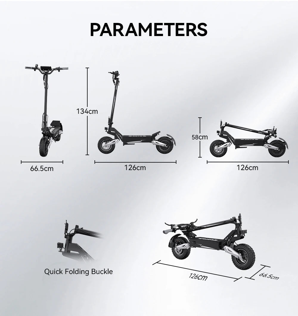 OOTD T10 Foldable Electric Scooter 900W Motor All Terrain 40-60km Range