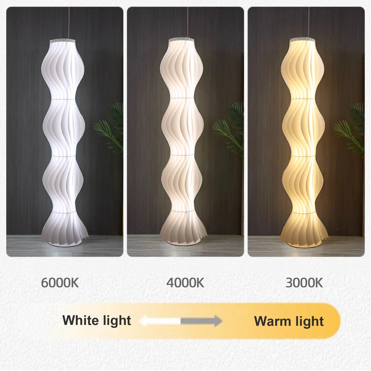 Floor Lamp With Pleated Shade Nordic Style For Living Room