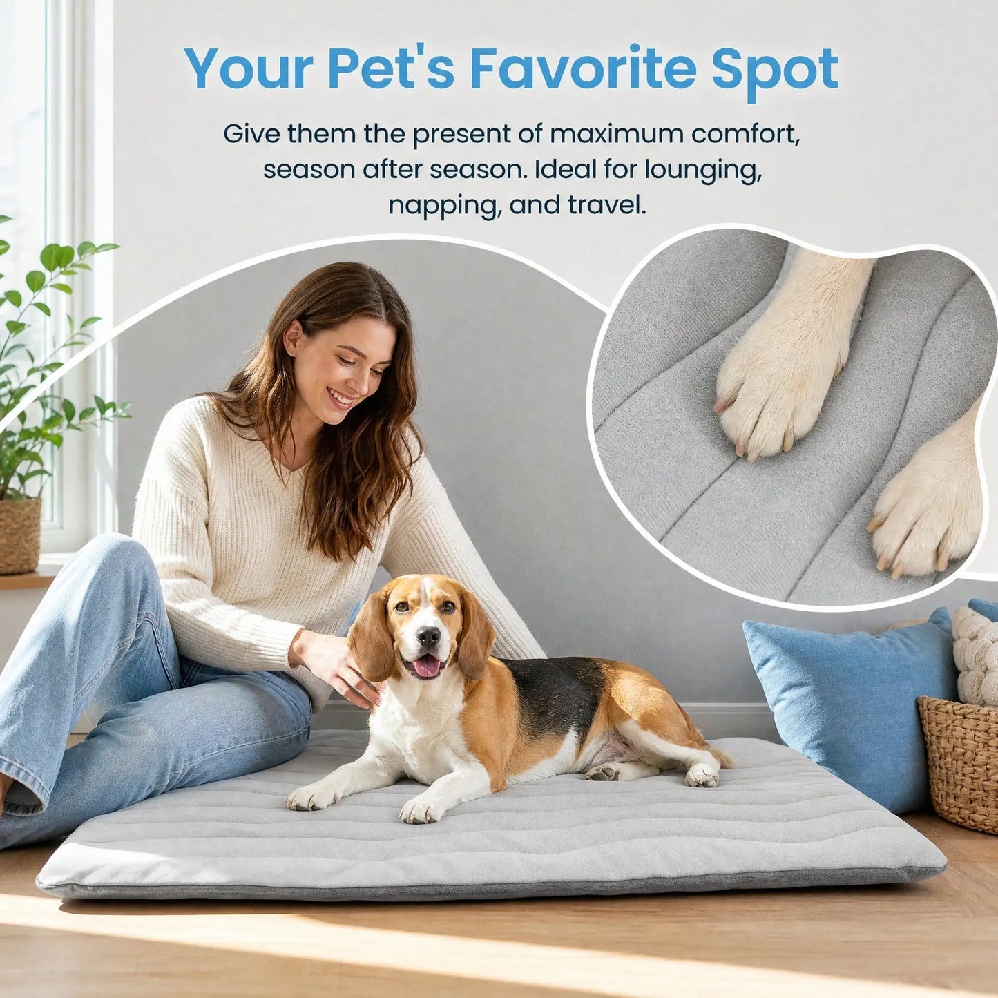 Non-Slip Washable Dog And Cat Cooling Mat Blanket