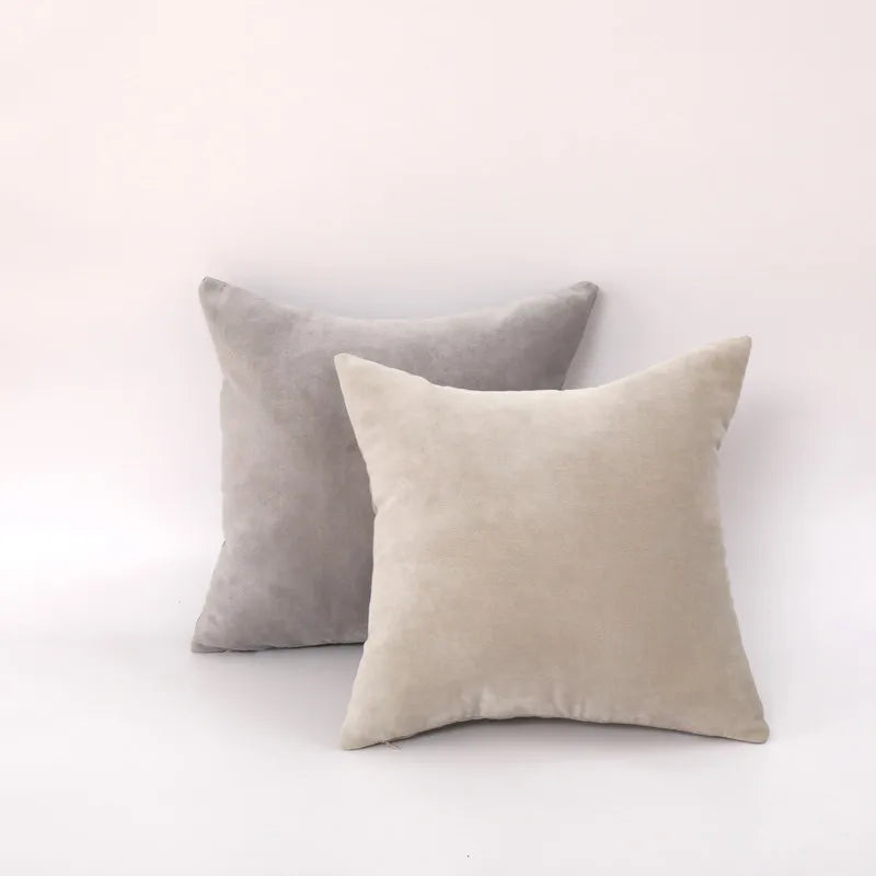 Pack Of 2 Solid Velvet Pillow Covers For Sofa Decor