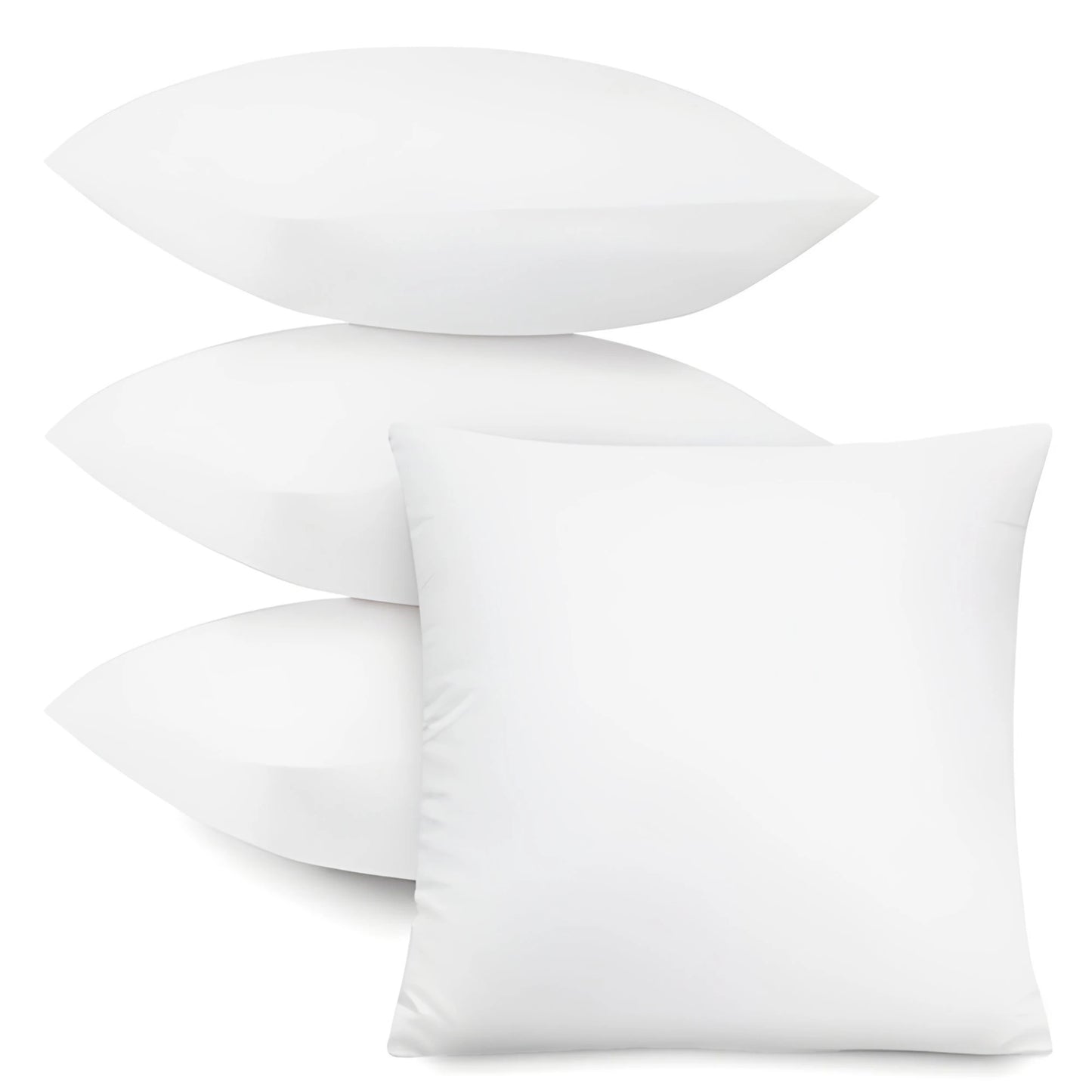 LDC Lux Decor Collection Throw Pillow Inserts 4 Soft Cushions