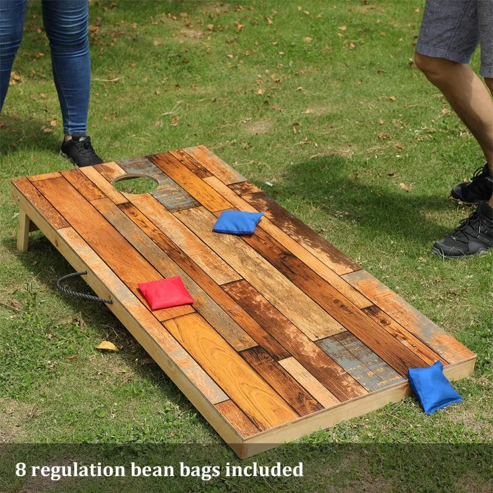 Regulation Cornhole Set With 2 Waterproof Boards And 8 Bean Bags