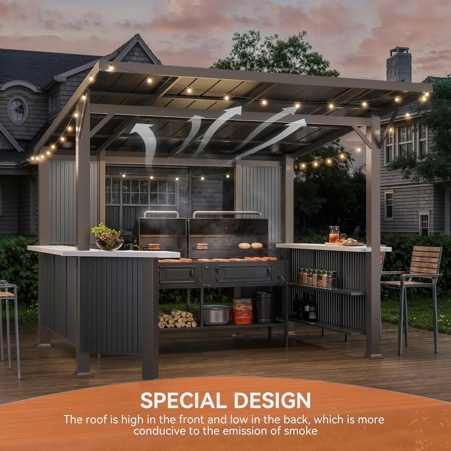 Hardtop Gazebo Waterproof Steel Frame For Patio Garden