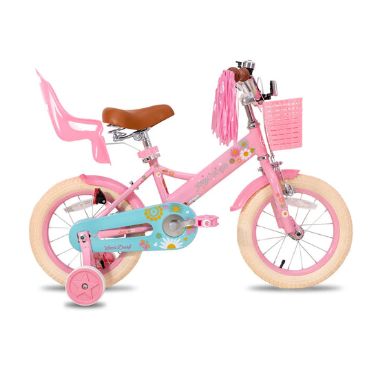 Joystar Little Daisy Girls Kids Bike With Doll Seat