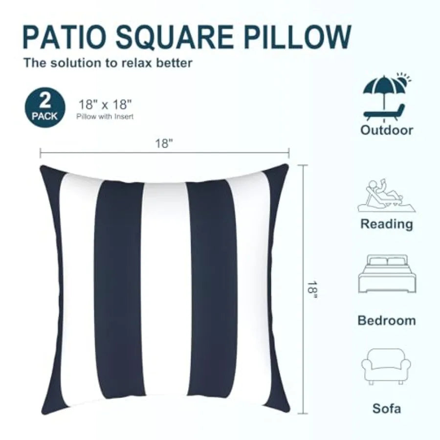 Waterproof Outdoor Throw Pillow Covers Pack Of 2 For Patio