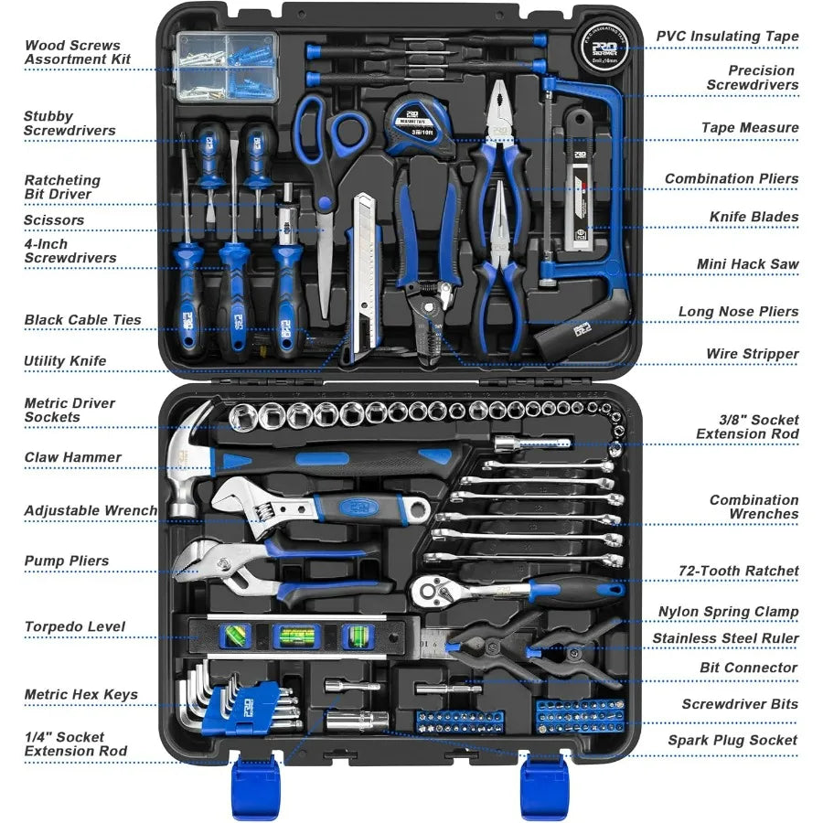 Prostormer 259-Piece General Household Tool Kit With Storage Toolbox