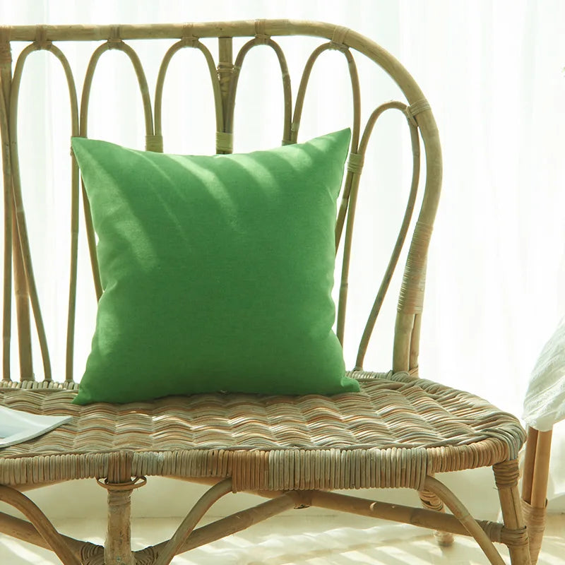 Indoor And Outdoor Waterproof Decorative Square Throw Pillow Cover With Leaf Pattern