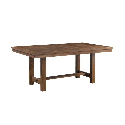 Six Piece Wood Dining Table Set With Chairs And Cushions