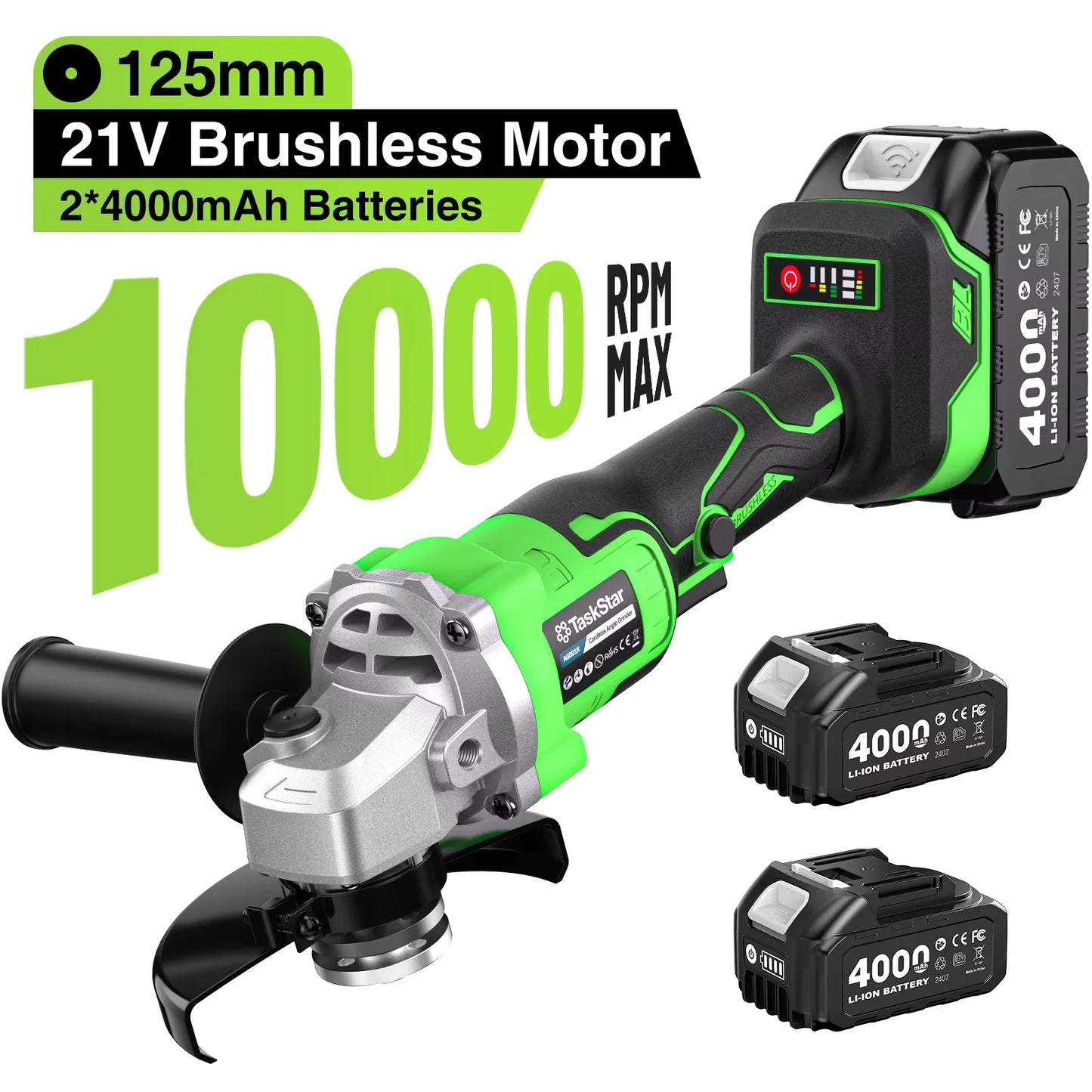 Taskstar Cordless Brushless Jig Saw And Angle Grinder Set