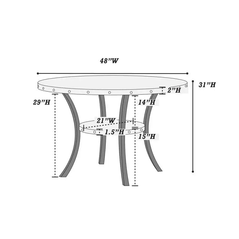 Classic Antique Round Dining Table And 4 Chairs Set