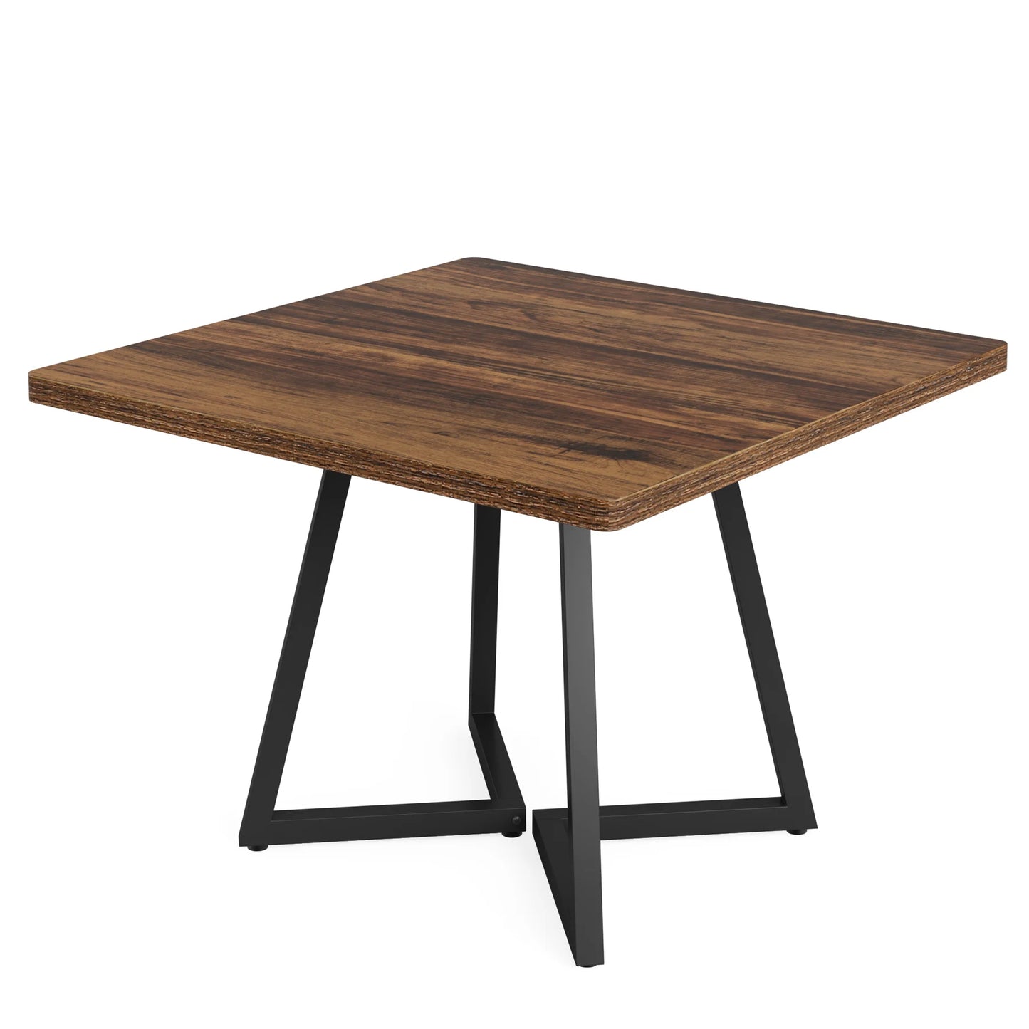 Tribesigns Square Dining Table Industrial Wood Kitchen Table