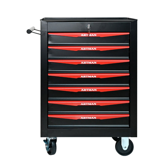 ARTMAN Rolling Metal Tool Chest With 7 Drawers Bearing Slides