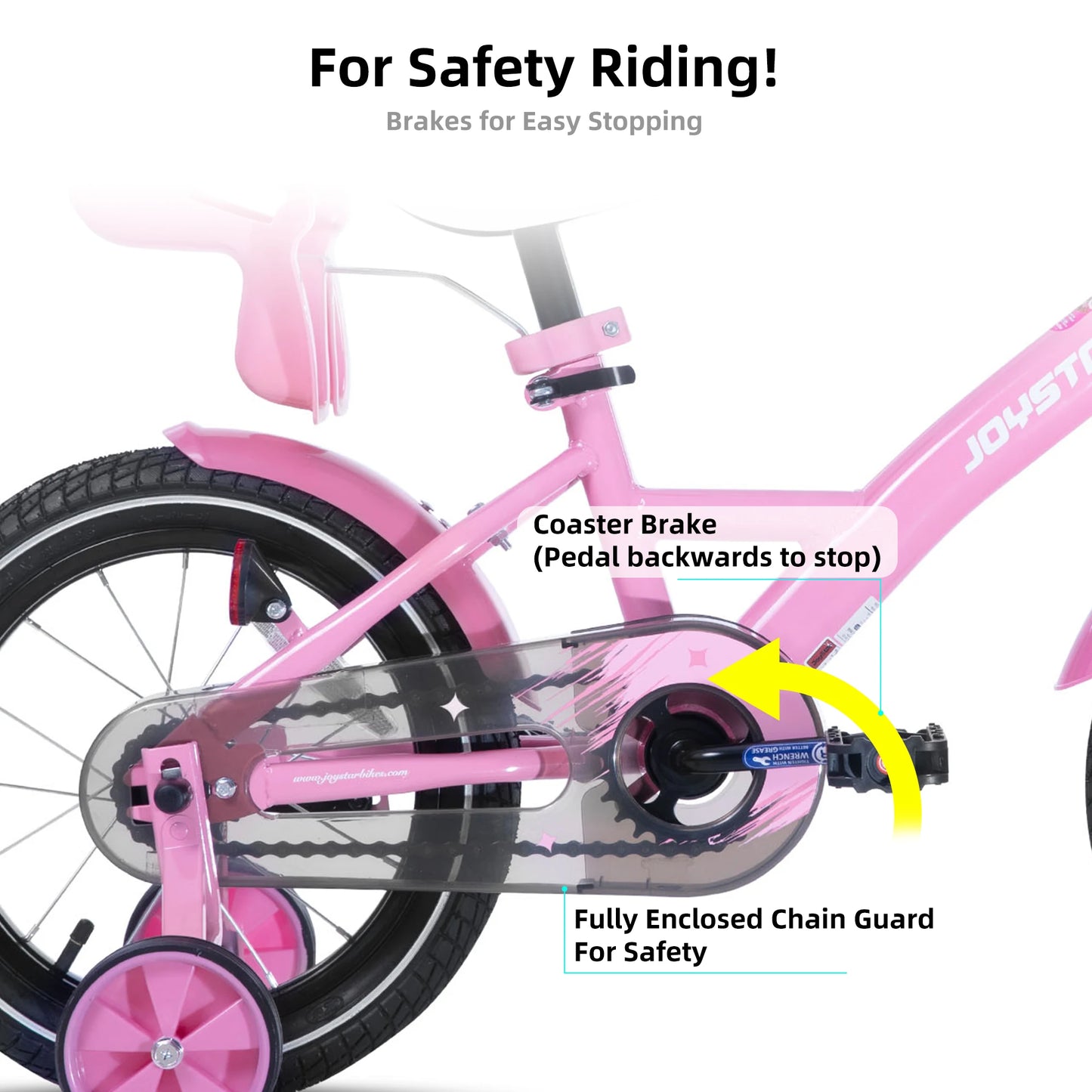 JOYSTAR Kids Bike For Girls Training Wheels Basket Doll Seat