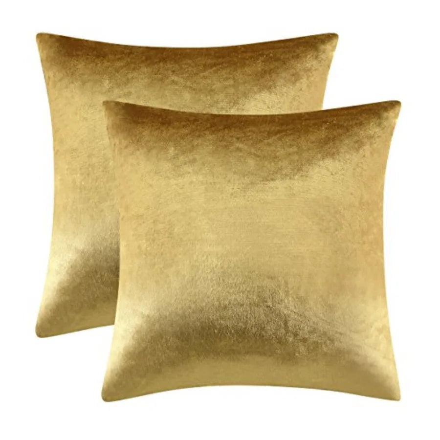 Velvet Decorative Throw Pillow Covers 2 Pack For Couch Sofa Bed