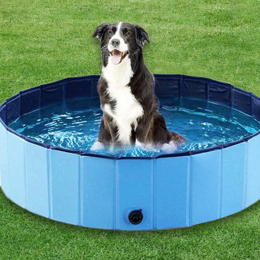 PETRAVEL Foldable Dog Swimming Pool For Pets Durable Stable Portable