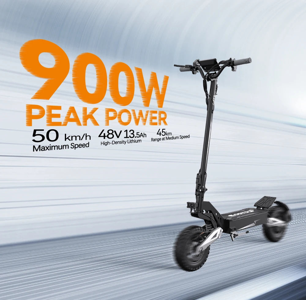OOTD T10 Foldable Electric Scooter 900W Motor All Terrain 40-60km Range