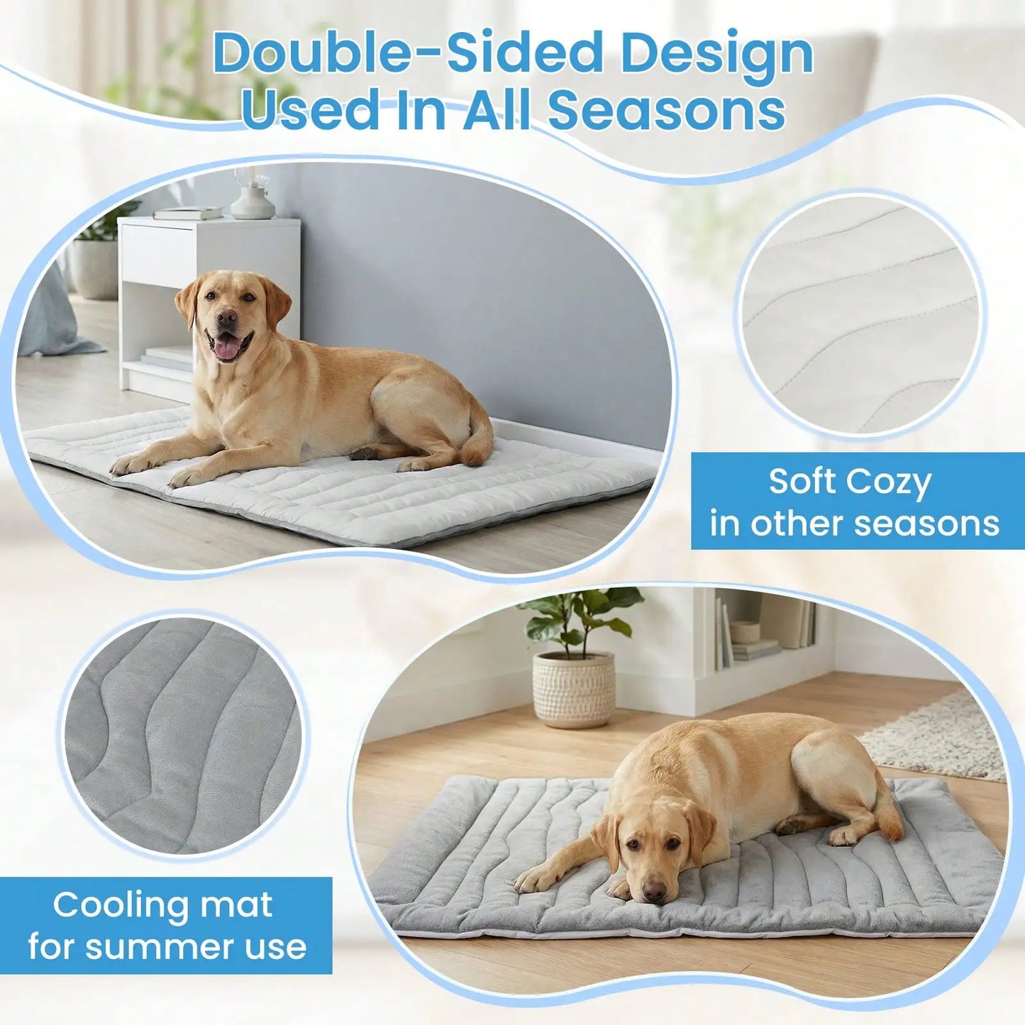 Non-Slip Washable Dog And Cat Cooling Mat Blanket