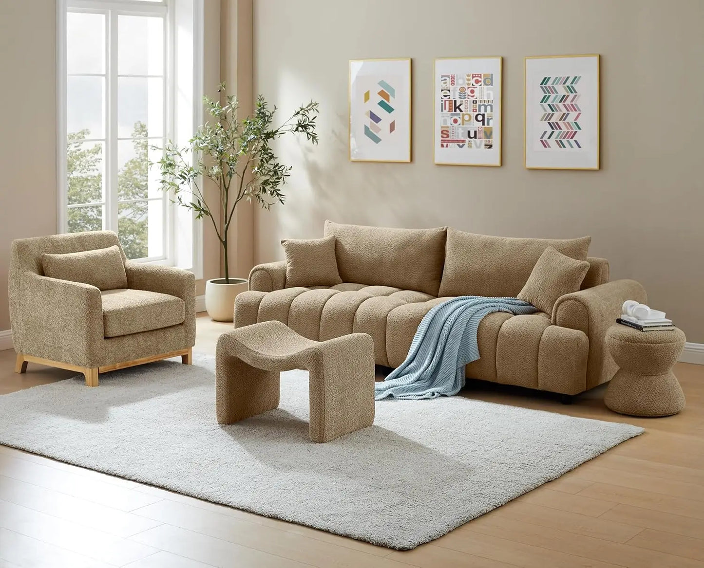 Fabric Reading Armchair For Living Room And Bedroom Comfort