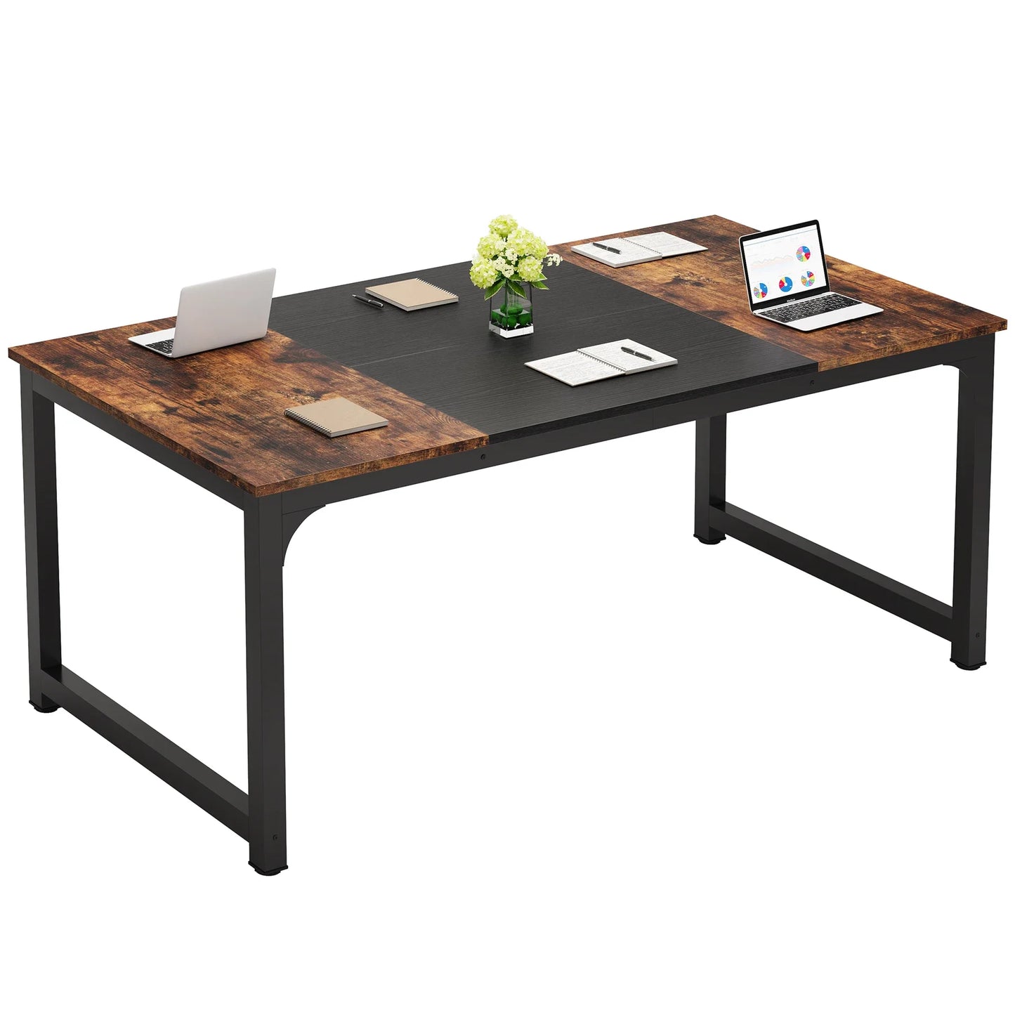Tribesigns Modern Large Wood Computer Desk Office Workstation