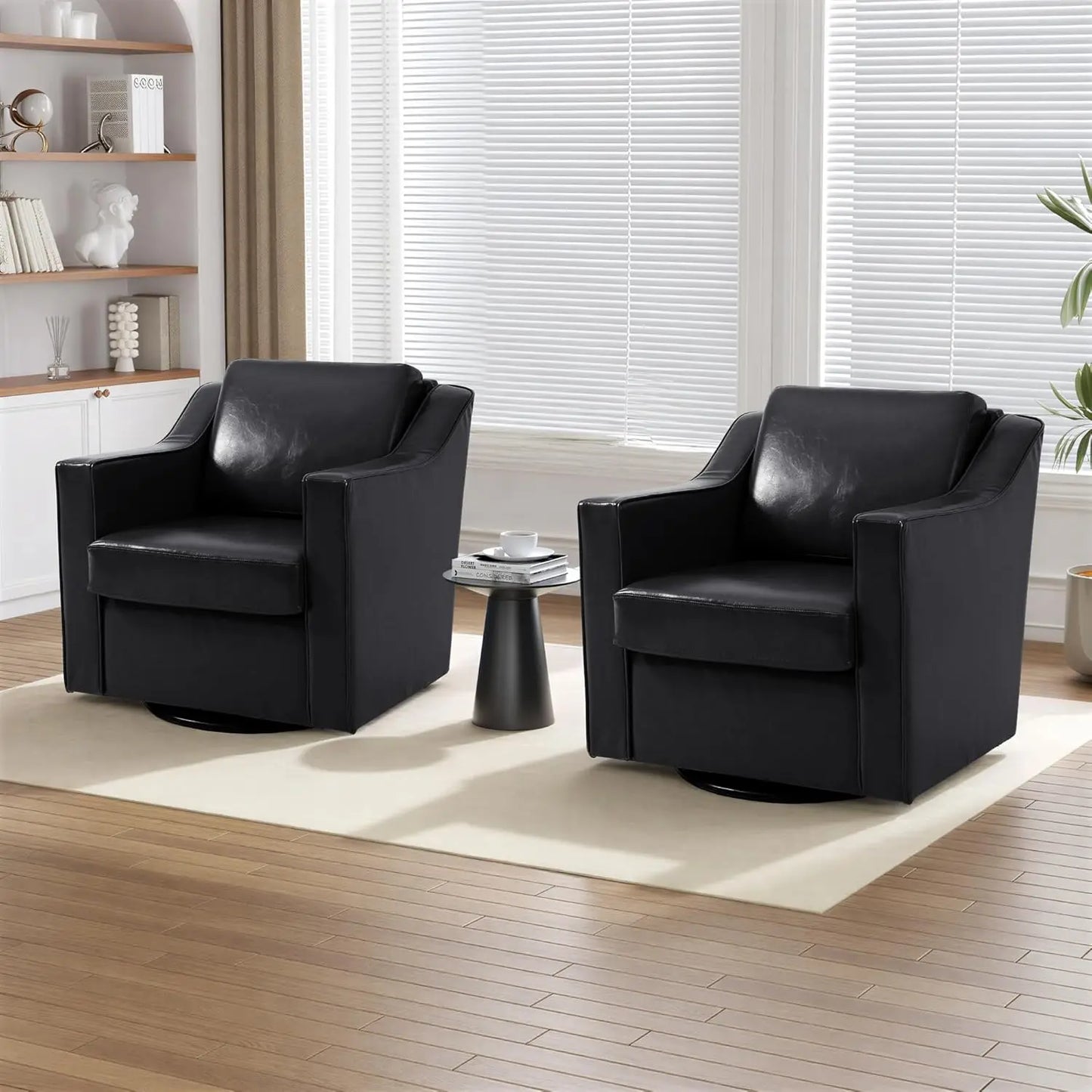 Upholstered Club Armchairs Set of 2 Chenille Fabric