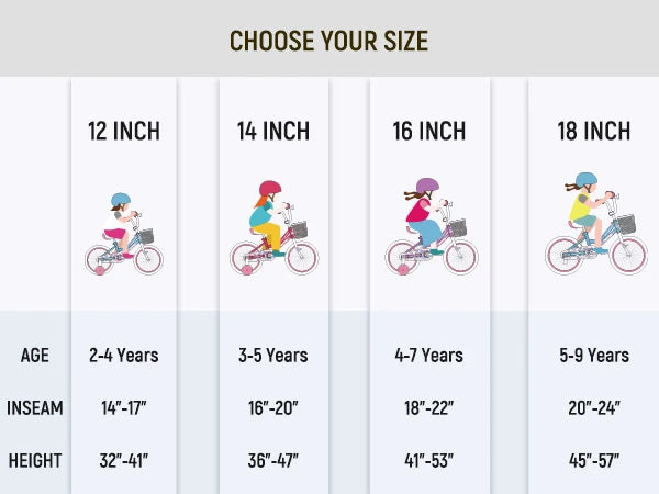 Joystar Kids Bike With Basket Training Wheels Rear Pedal Brake