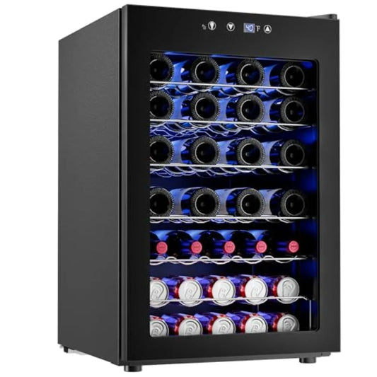 Wine Cooler Refrigerator Freestanding Mini For Red White Champagne Adjustable