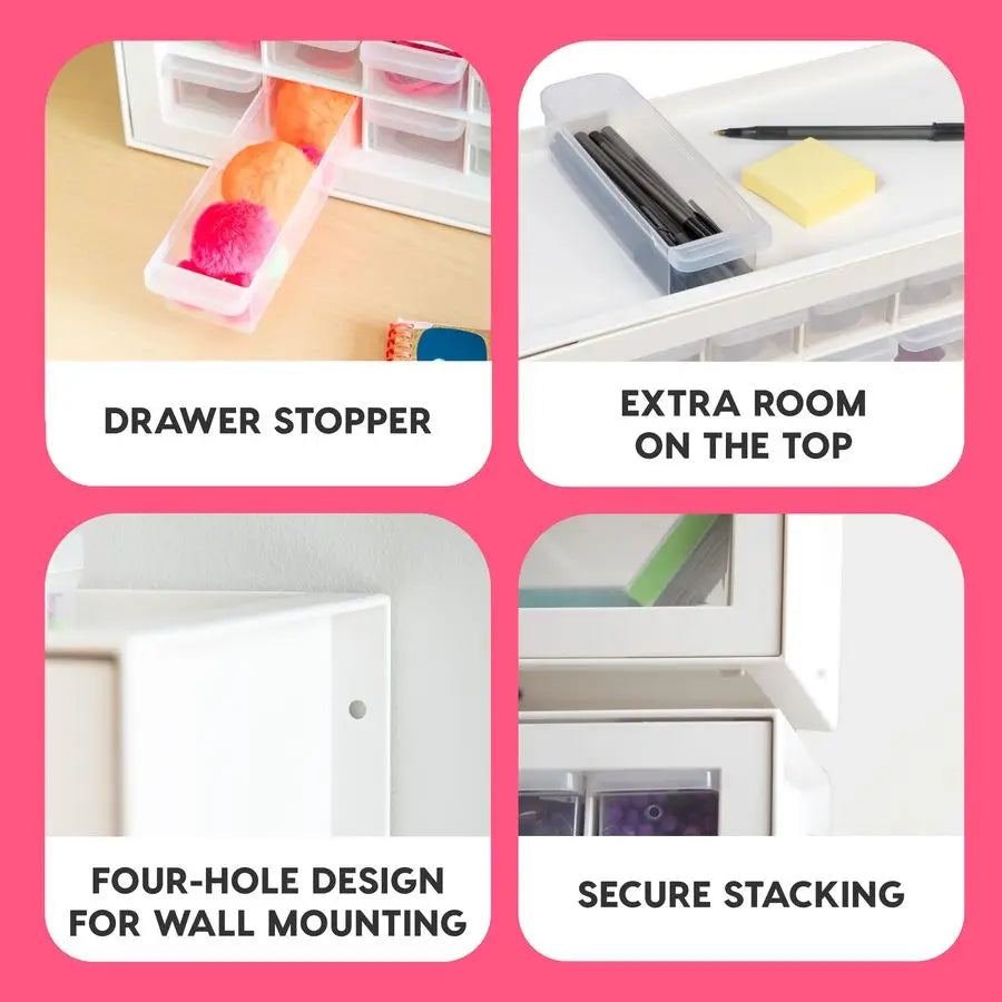 USA Bead Organizer Storage Bin Cabinet For Hardware