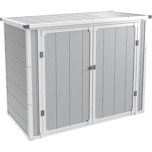 Resin Outdoor Storage Shed With Thickened Floor And Lockable Door
