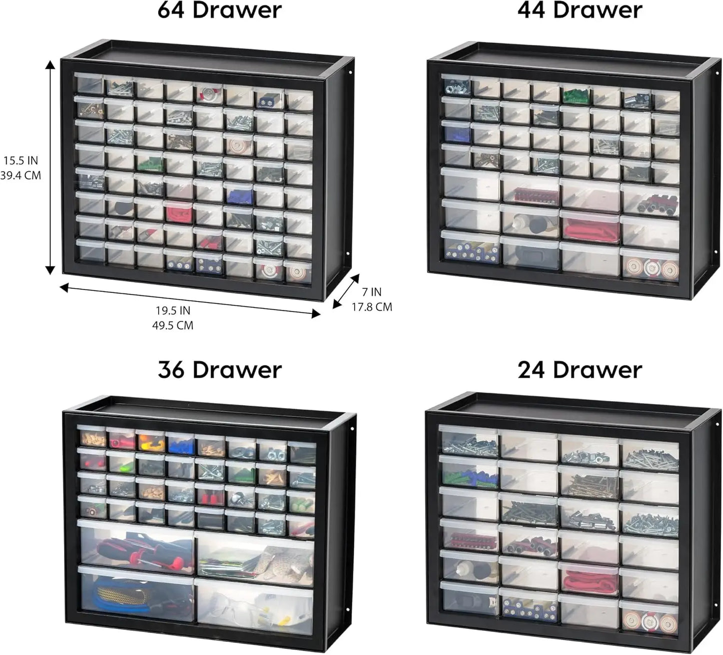 36 Drawer Small Parts Cabinet With Extra Large Drawers