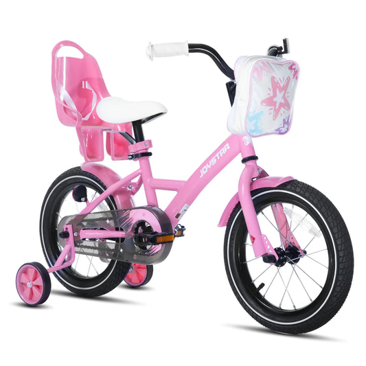 JOYSTAR Kids Bike For Girls Training Wheels Basket Doll Seat