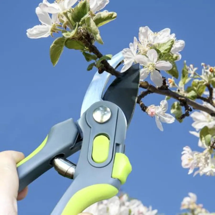 Garden Loppers Pruning Shears, Updated 3PCS Hedge Clippers Combo Set, Branch Cutter with Compound Action, Chops Thick High Bran