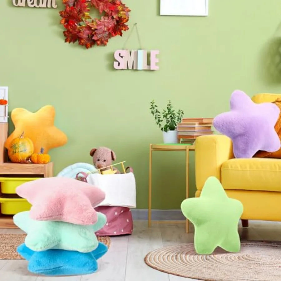 Star Shaped Throw Pillows 8 Pack Decorative Plush Cushions