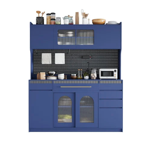 Buffet With Hutch Storage Cabinet For Dining Room With Drawers