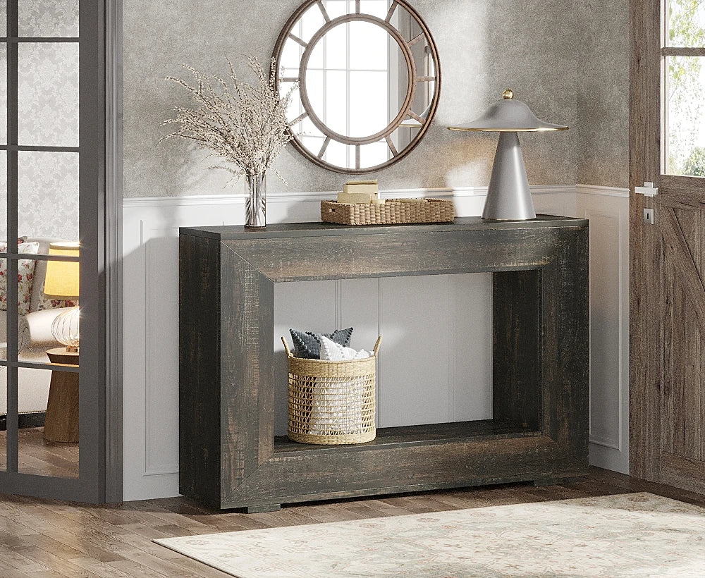 Tribesigns Antique Wooden Farmhouse Console Table With Storage