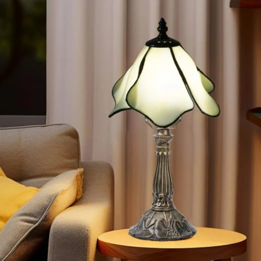 Tiffany Style Dragonfly Stained Glass Table Lamp for Bedroom and Living Room