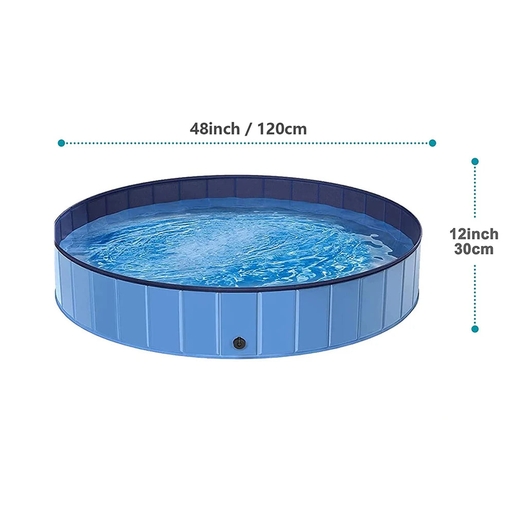 PETRAVEL Foldable Dog Swimming Pool For Pets Durable Stable Portable