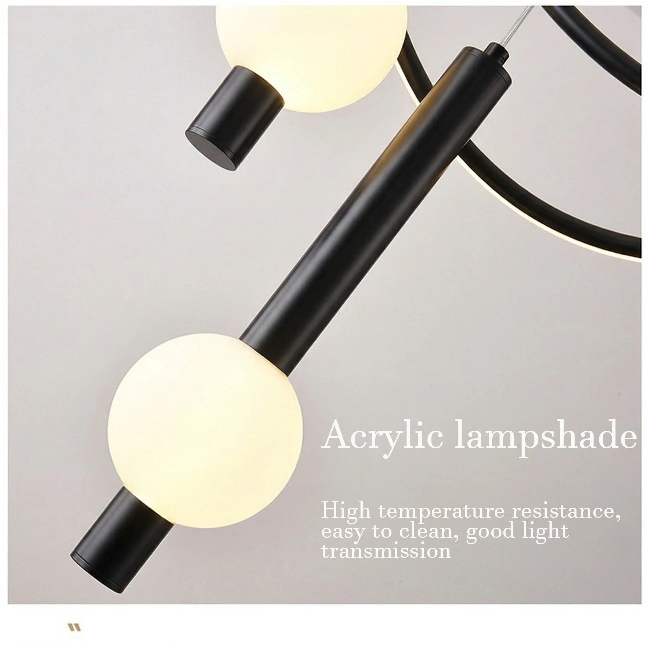 Lollipop LED Pendant Light With Remote Control Adjustable Height Dimmable