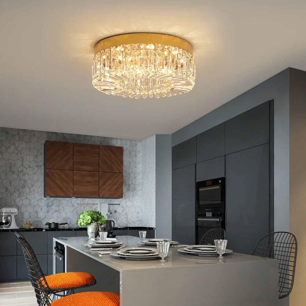 VETRULUS Crystal LED Ceiling Chandelier For Living Room Lighting