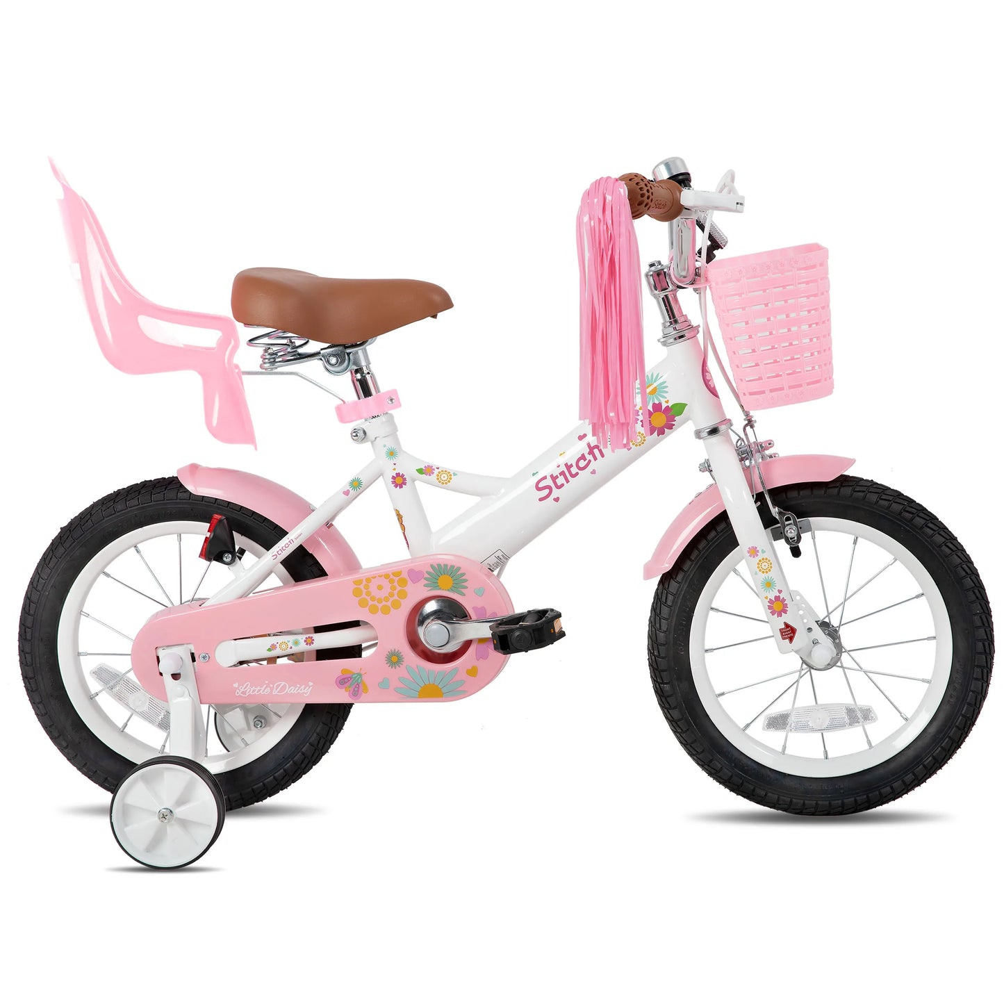 Joystar Little Daisy Girls Kids Bike With Doll Seat