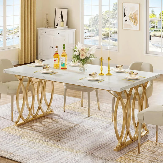LITTLE TREE Modern Dining Table Rectangular Kitchen And Dining Furniture