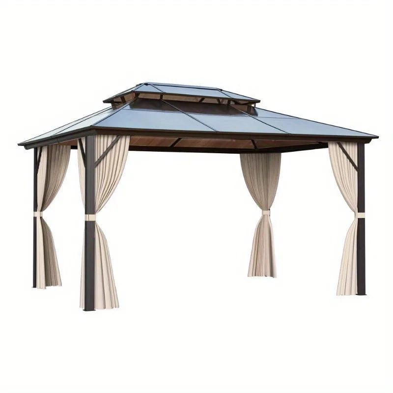 Hardtop Carport Gazebo With Durable Aluminum Frame For Backyard Patio